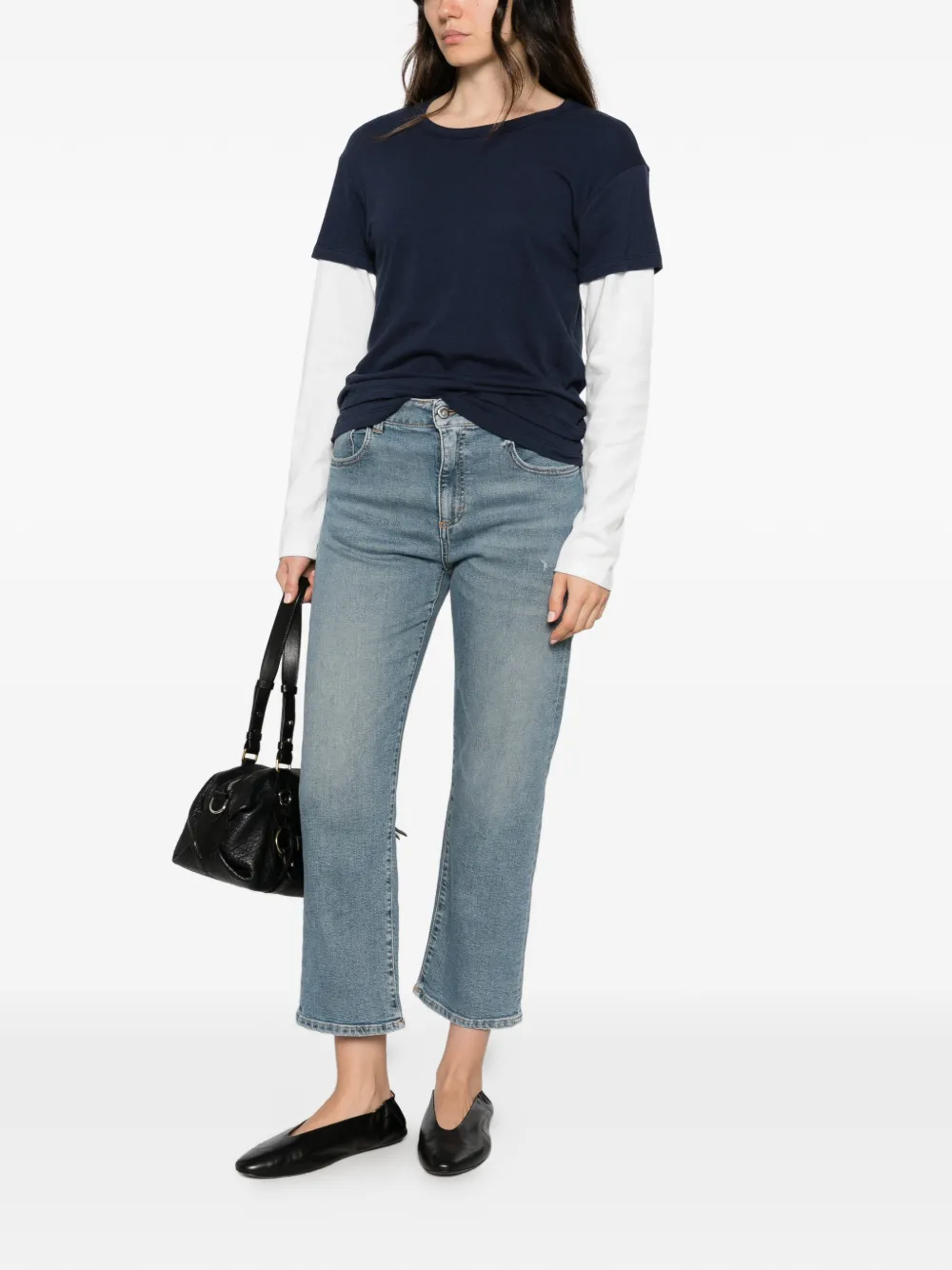 ICON DENIM Mimi straight jeans met vervaagd effect Blauw