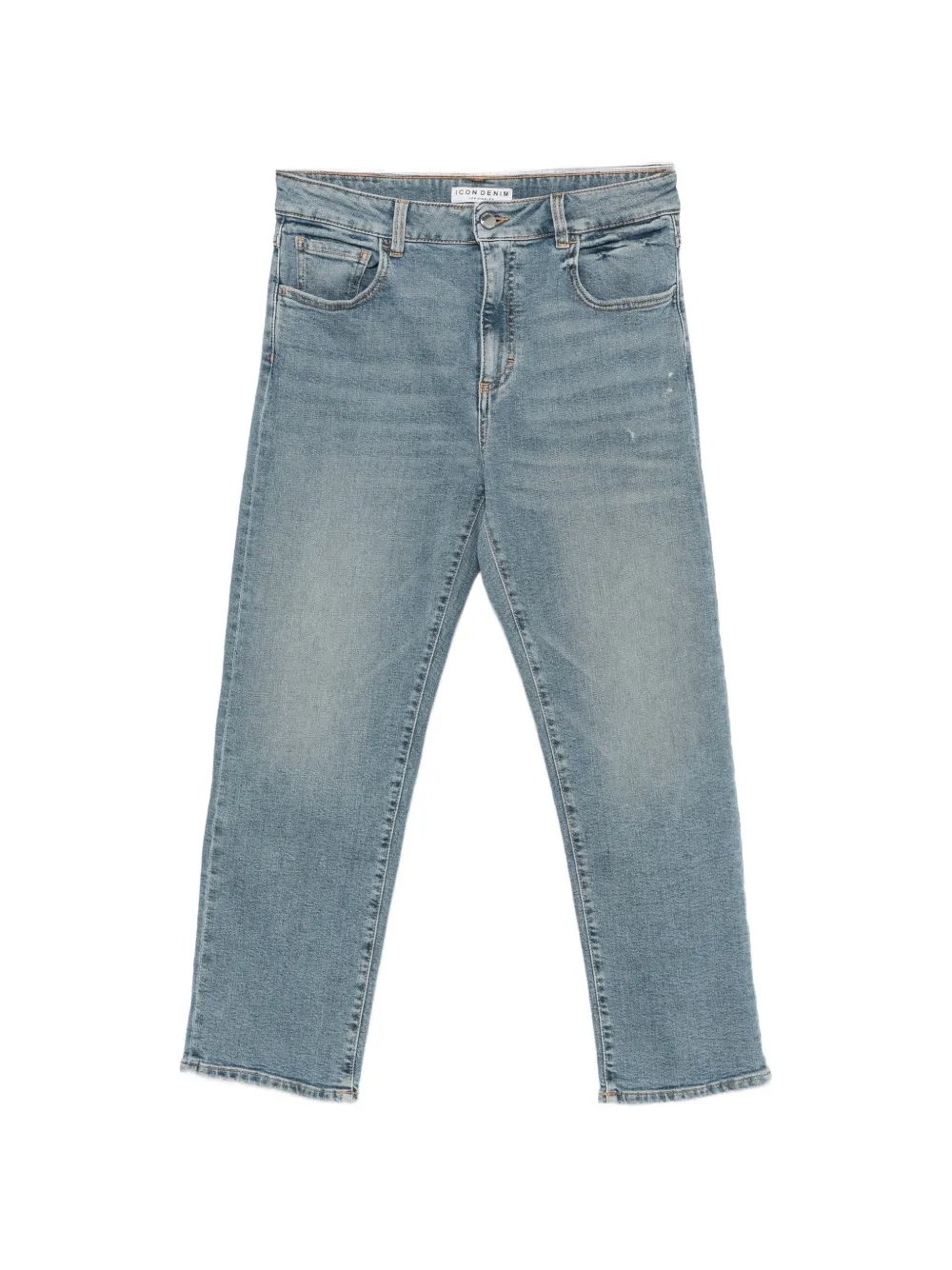 ICON DENIM Mimi faded straight-leg jeans - Blau