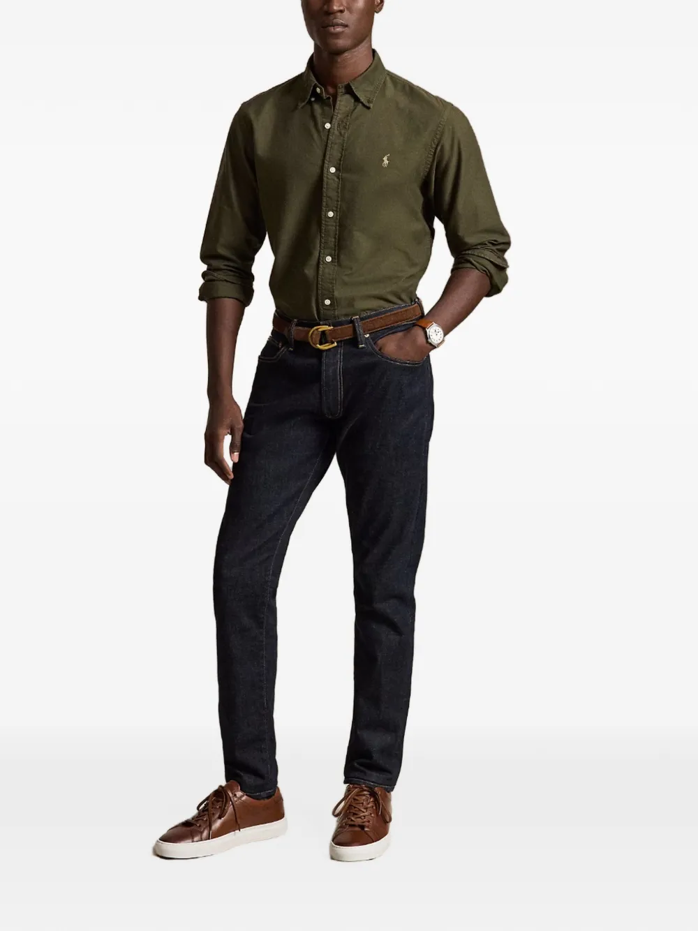 Polo Ralph Lauren Oxford overhemd met geverfd effect Groen