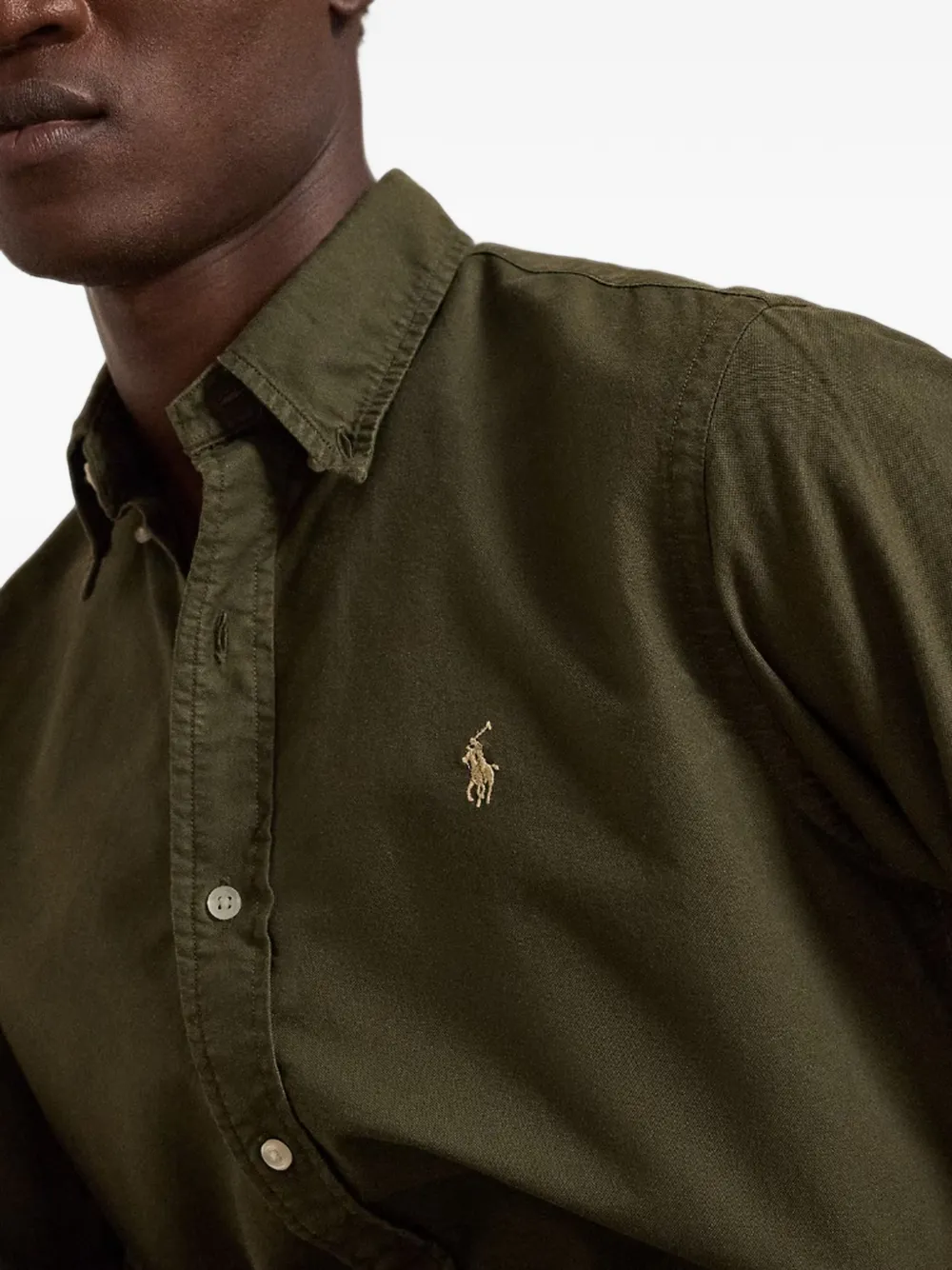 Polo Ralph Lauren Oxford overhemd met geverfd effect Groen