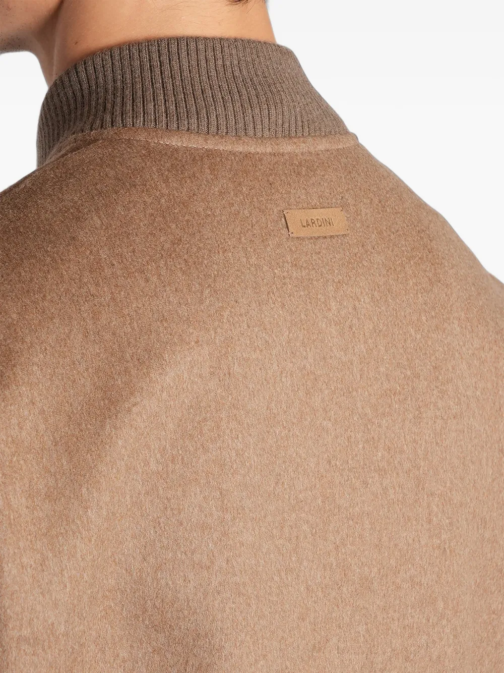 Lardini ribbed-trim bomber jacket Beige