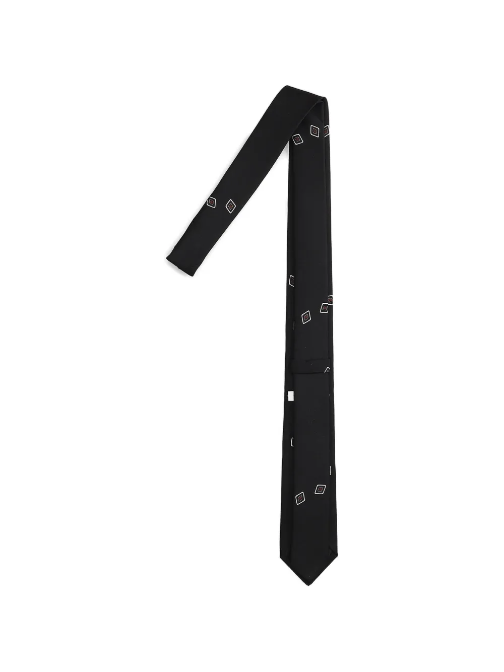 Lardini geometric-print tie Zwart