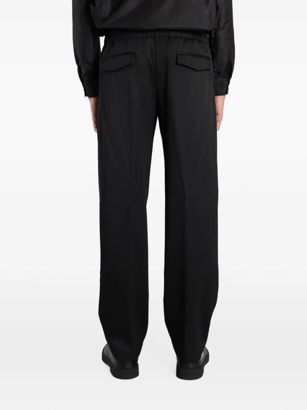Lardini elasticated-waistband trousers Zwart