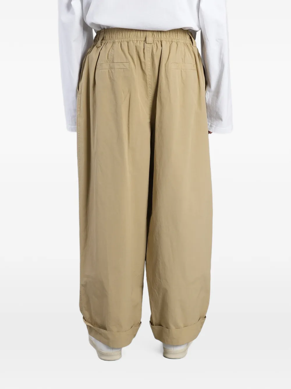 Marni Plooibroek met wijde pijpen Beige