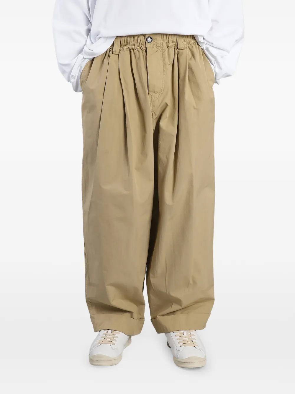 Marni pleated wide-leg trousers - Tons neutres