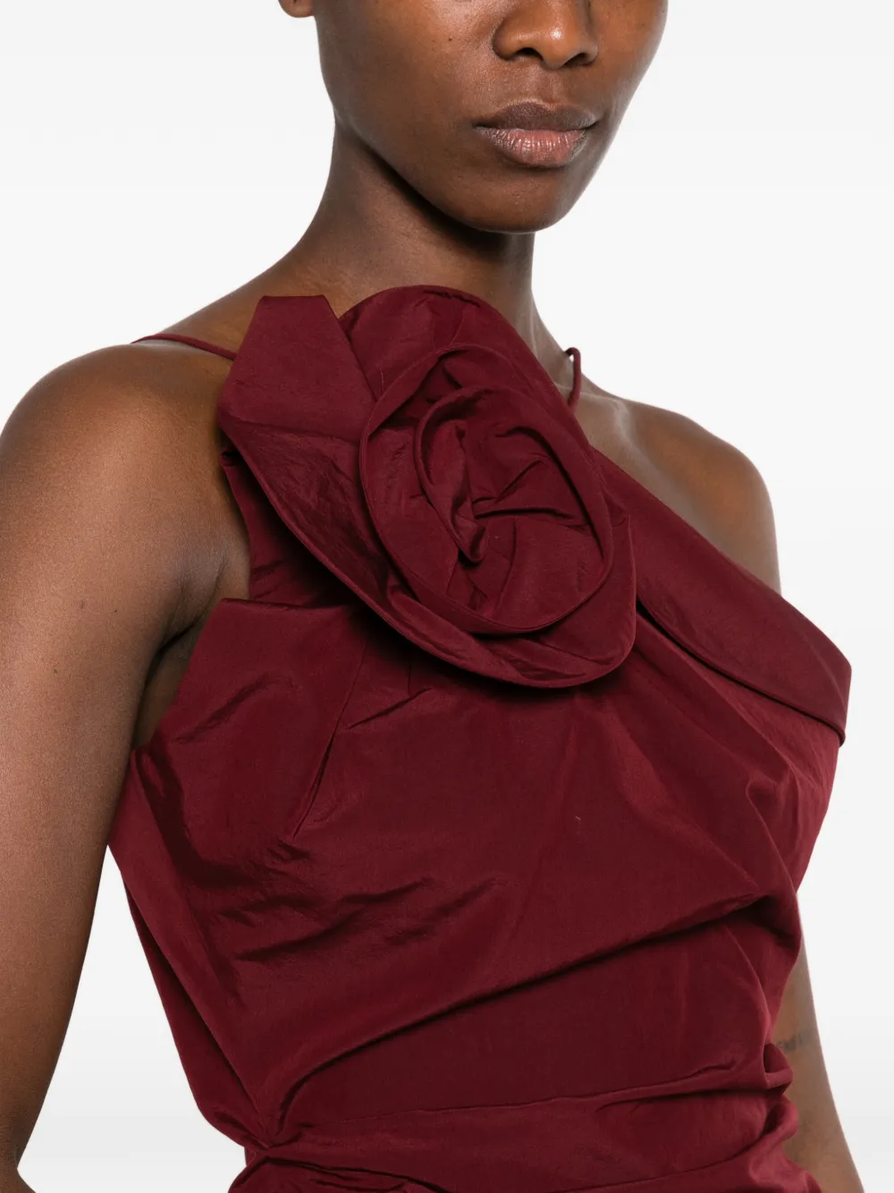 Magda Butrym flower-detail draped top Rood