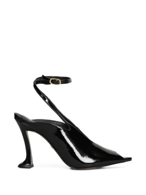 CARRANO Silhouette patent ankle-strap heeled sandals