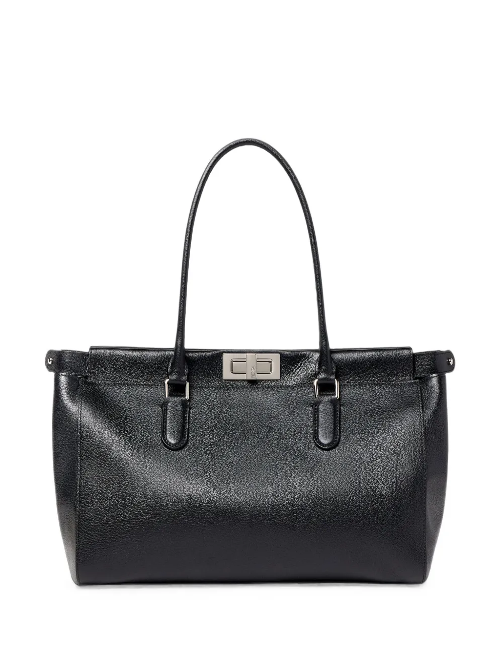 FENDI small Peekaboo grain-leather tote bag - Nero