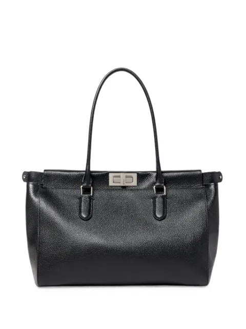 FENDI small Peekaboo grain-leather tote bag