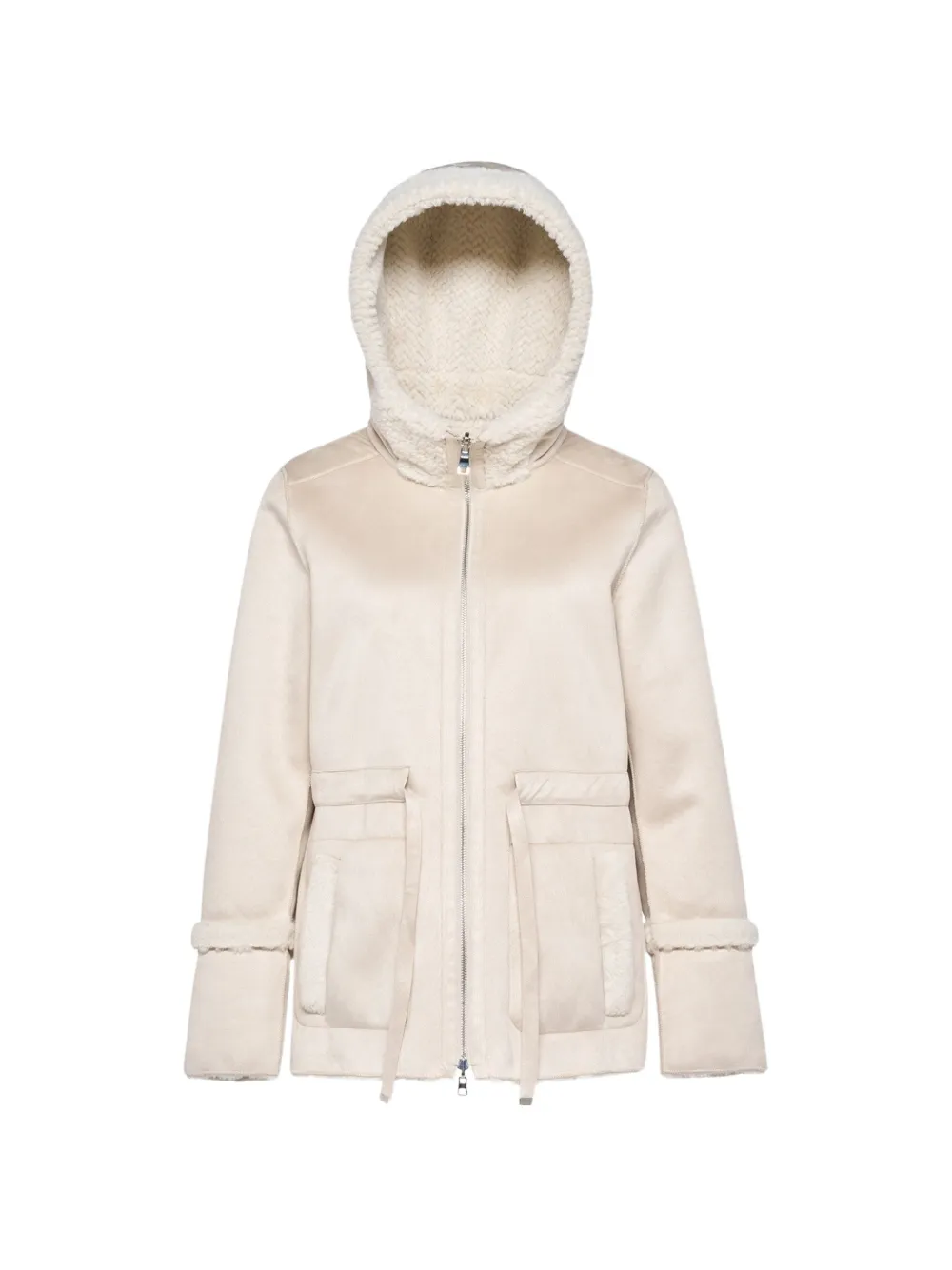 Geox Kency hooded reversible jacket - Nude