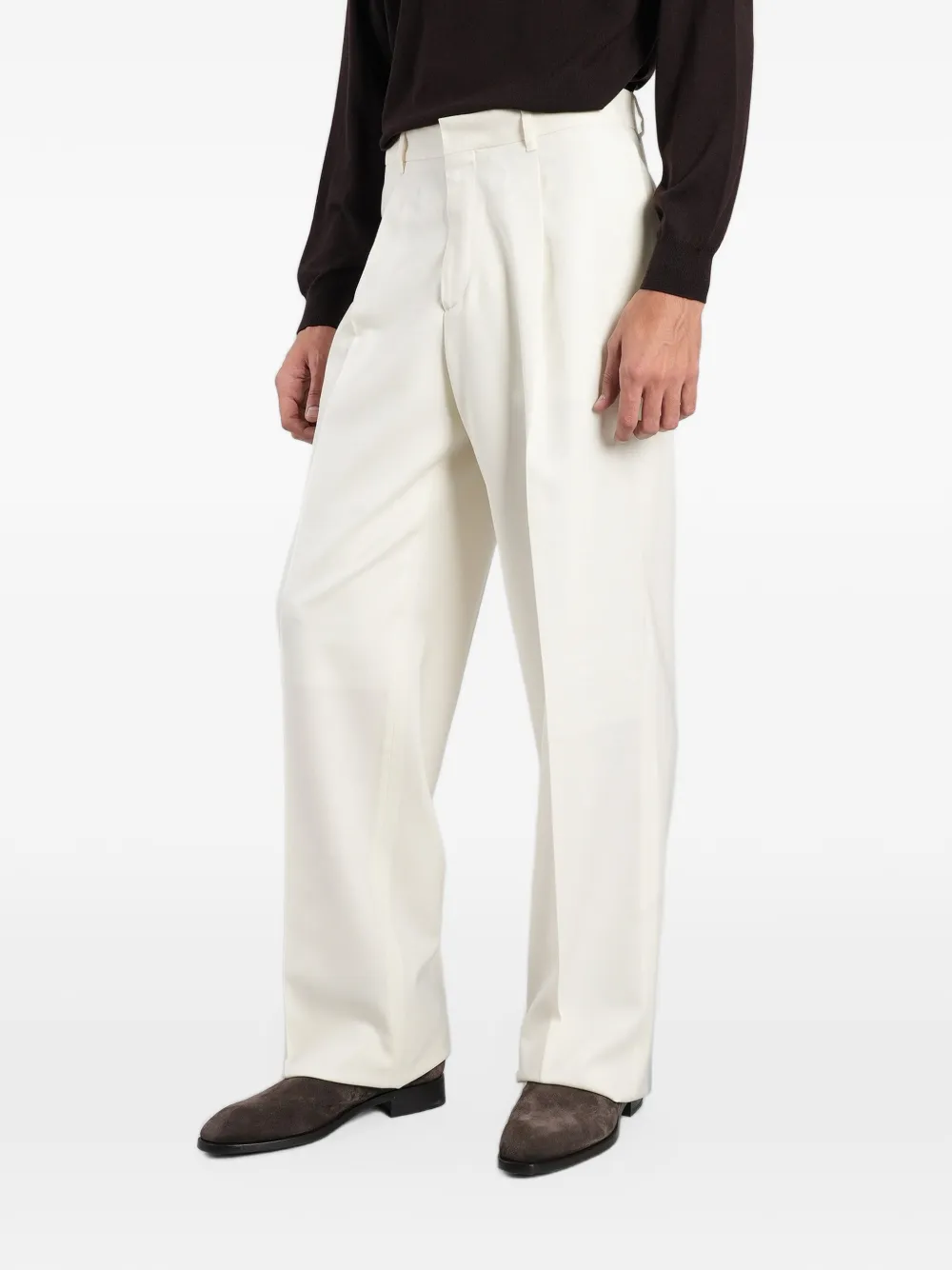 Lardini pleated wide-leg trousers Wit