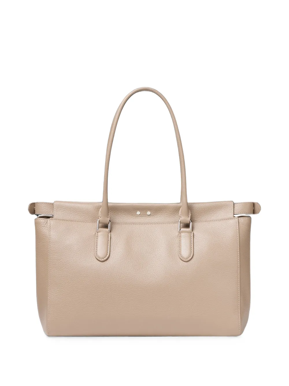 FENDI Kleine Peekaboo leren shopper met textuur Beige