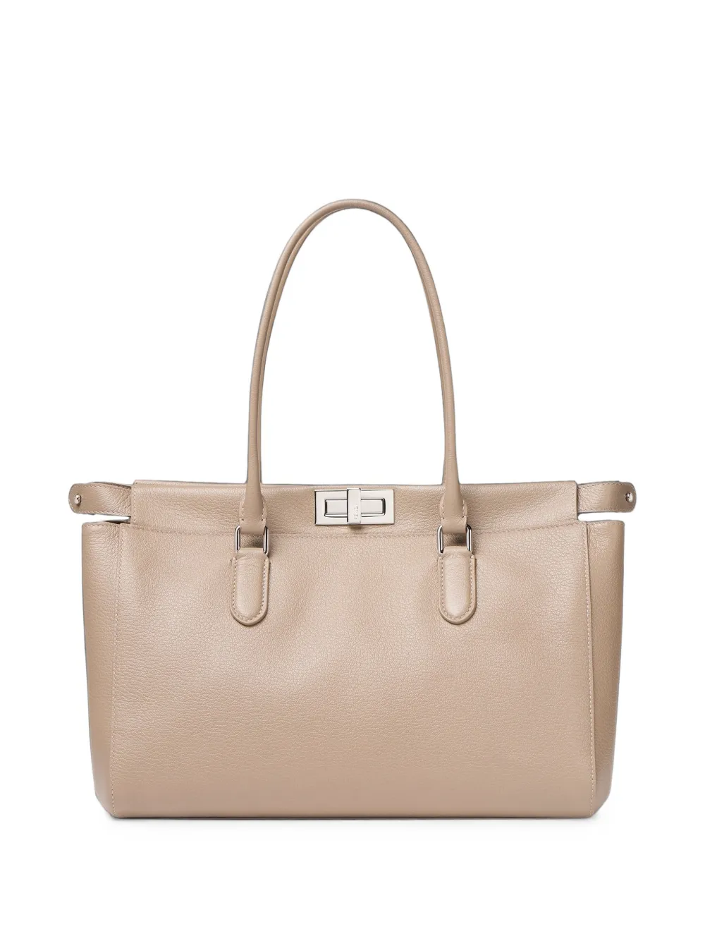 FENDI small Peekaboo grained leather tote bag
