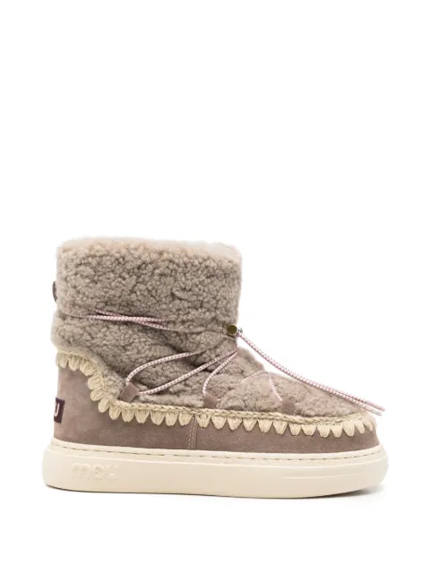 Mou Eskimo crochet-trim shearling ankle boots