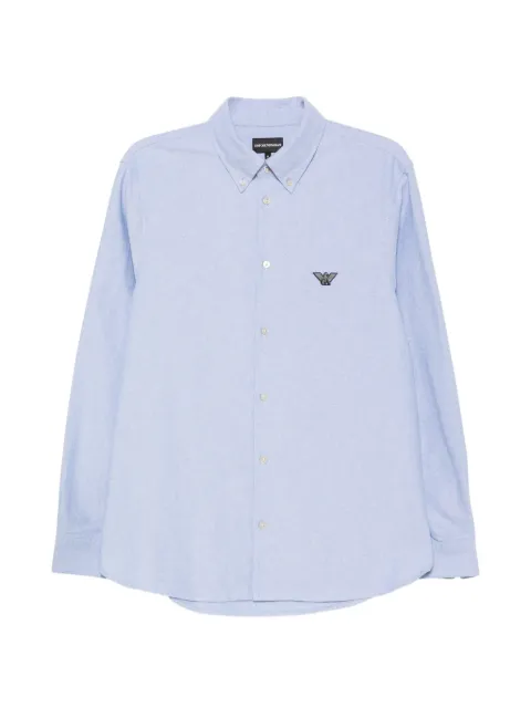 Emporio Armani logo-patch button-down shirt