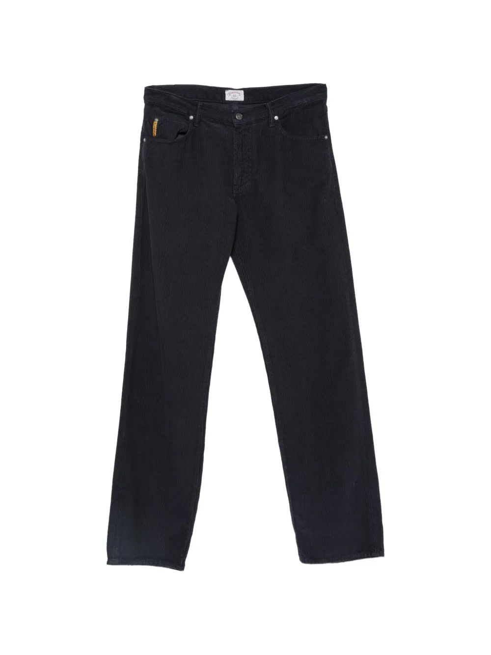 Emporio Armani corduroy-effect straight-leg jeans Blauw
