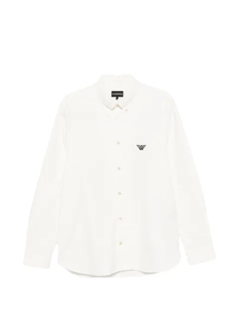 Emporio Armani logo-patch button-fastening shirt