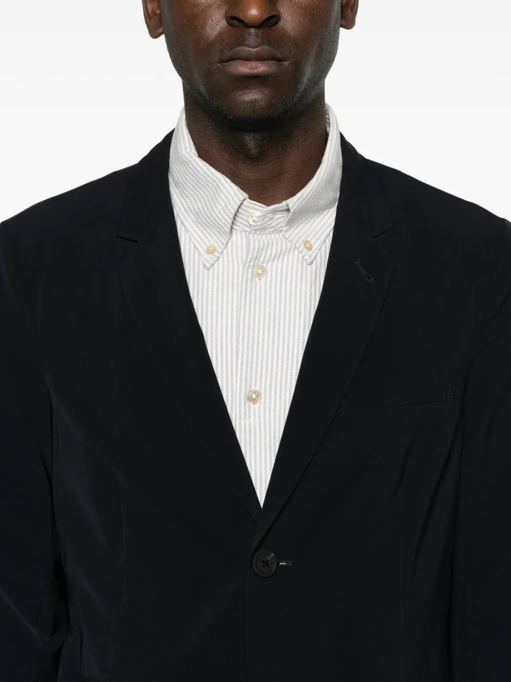 Emporio Armani Blazer met enkele rij knopen en borstzak Blauw