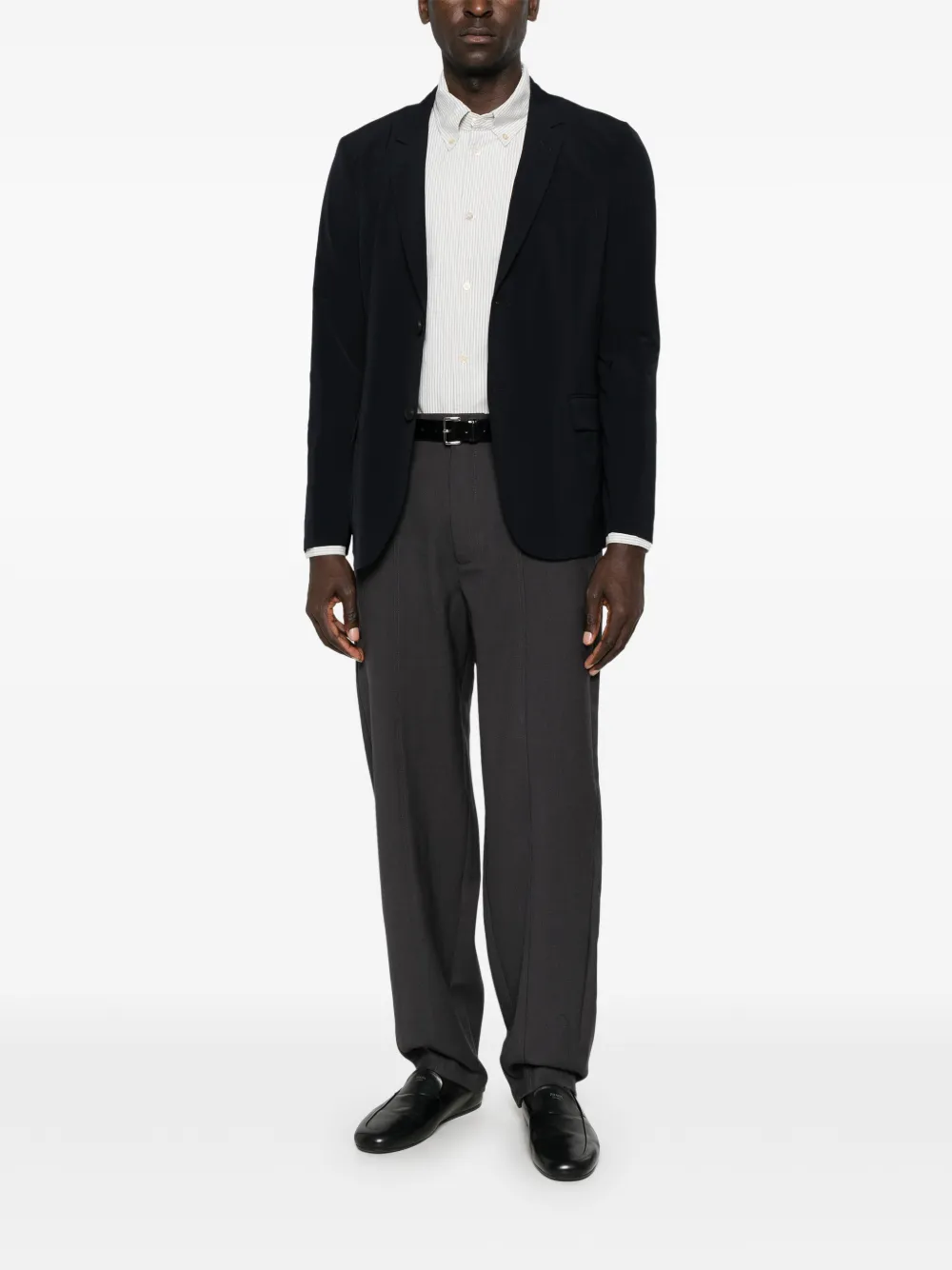 Emporio Armani Blazer met enkele rij knopen en borstzak Blauw