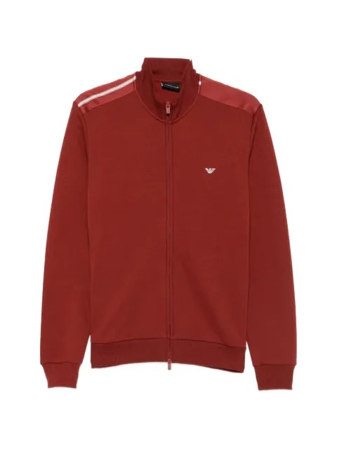 Emporio Armani logo-embroidered zip-up tracksuit