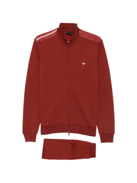 Emporio Armani logo-embroidered zip-up tracksuit