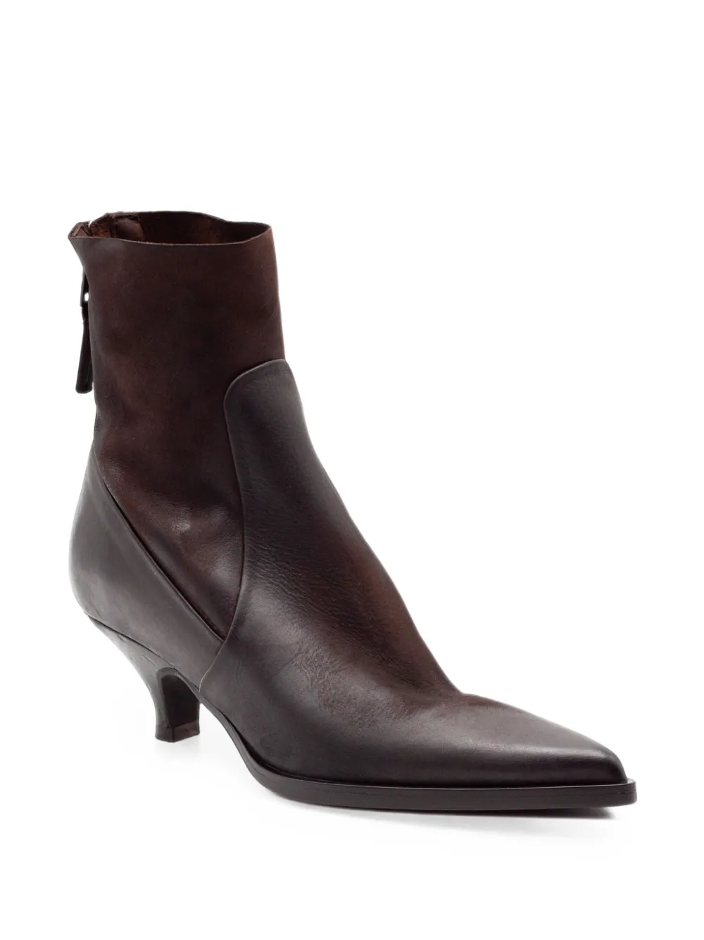 Elena Iachi Thais Boston tapered-toe spool-heel ankle boots Bruin