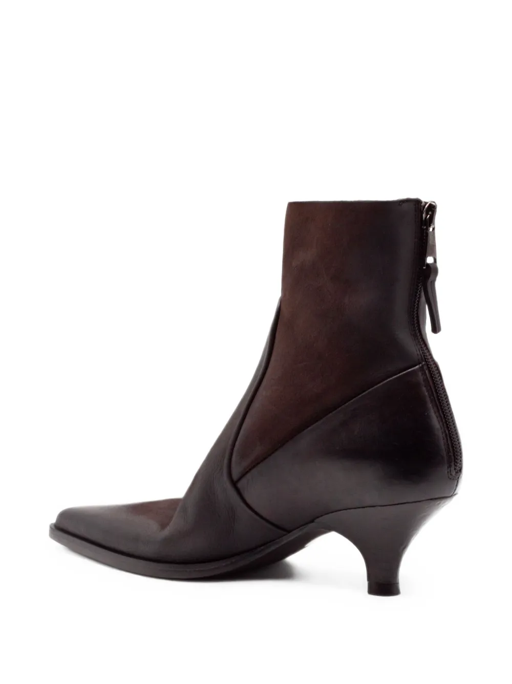 Elena Iachi Thais Boston tapered-toe spool-heel ankle boots Bruin