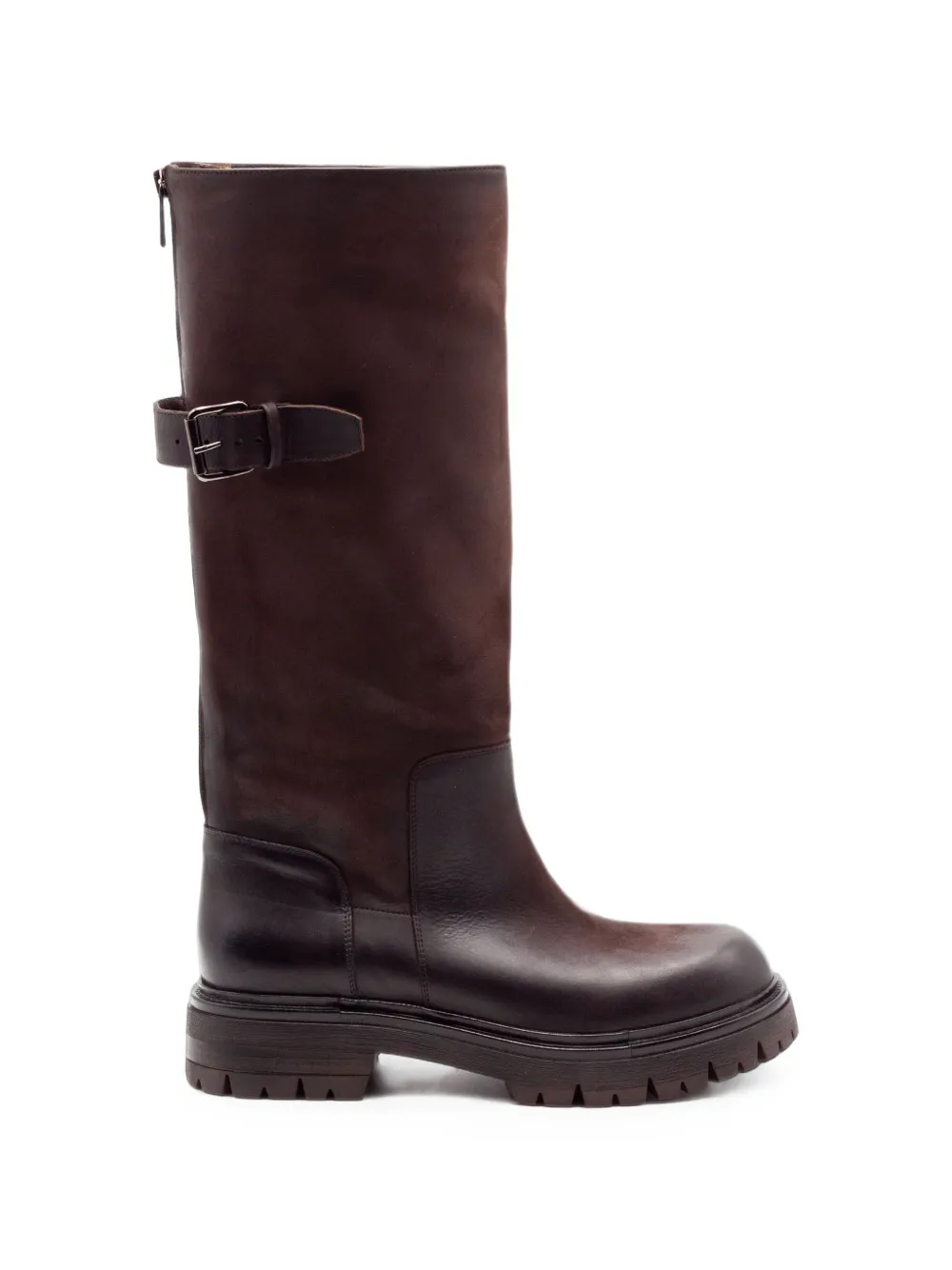 Elena Iachi Buckle-strap Lug-sole Boots In Brown