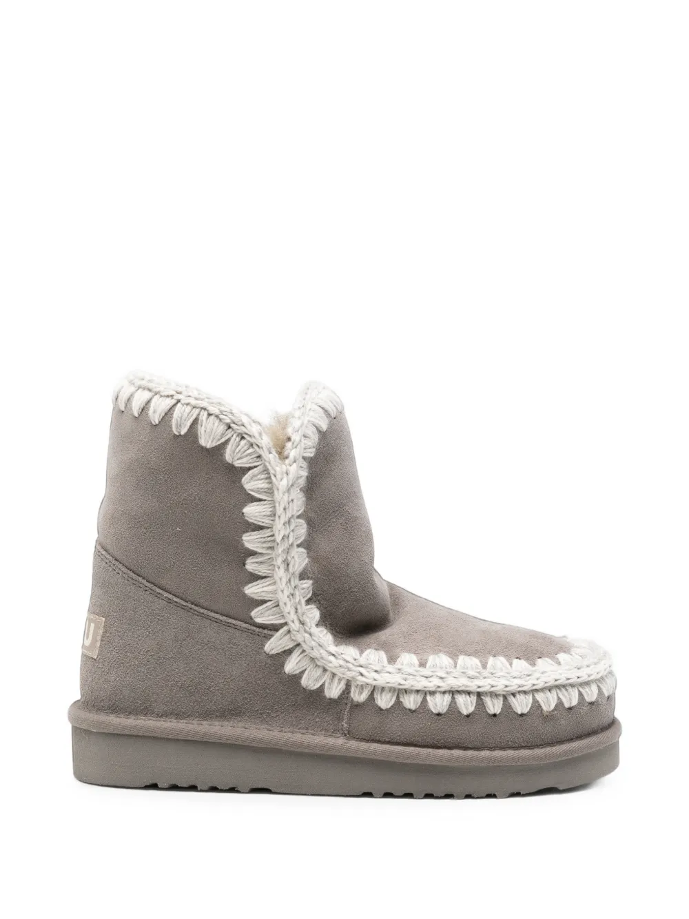 Mou Eskimo 18 crochet-trim sheepskin boots - Gris Mou Eskimo 18 crochet-trim sheepskin boots - Gris