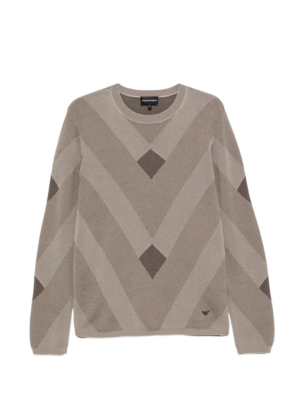 Emporio Armani geometric-pattern sweater - Grigio