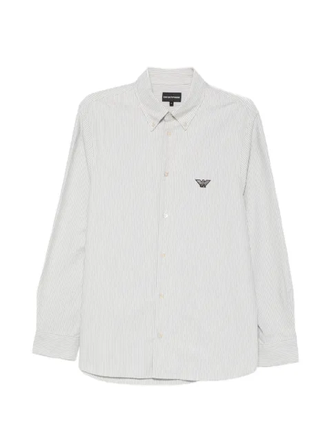 Emporio Armani camisa con botones y rayas estampadas