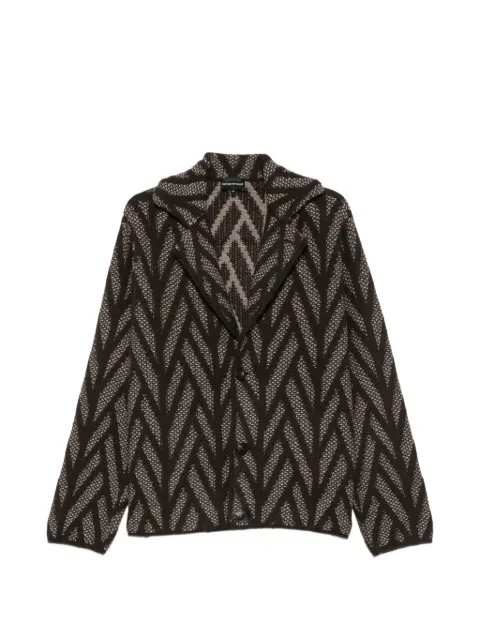 Emporio Armani chevron-pattern cardigan