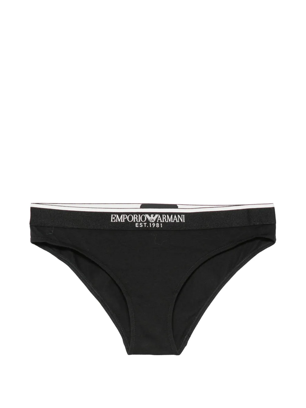 Emporio Armani logo-waistband briefs - Schwarz