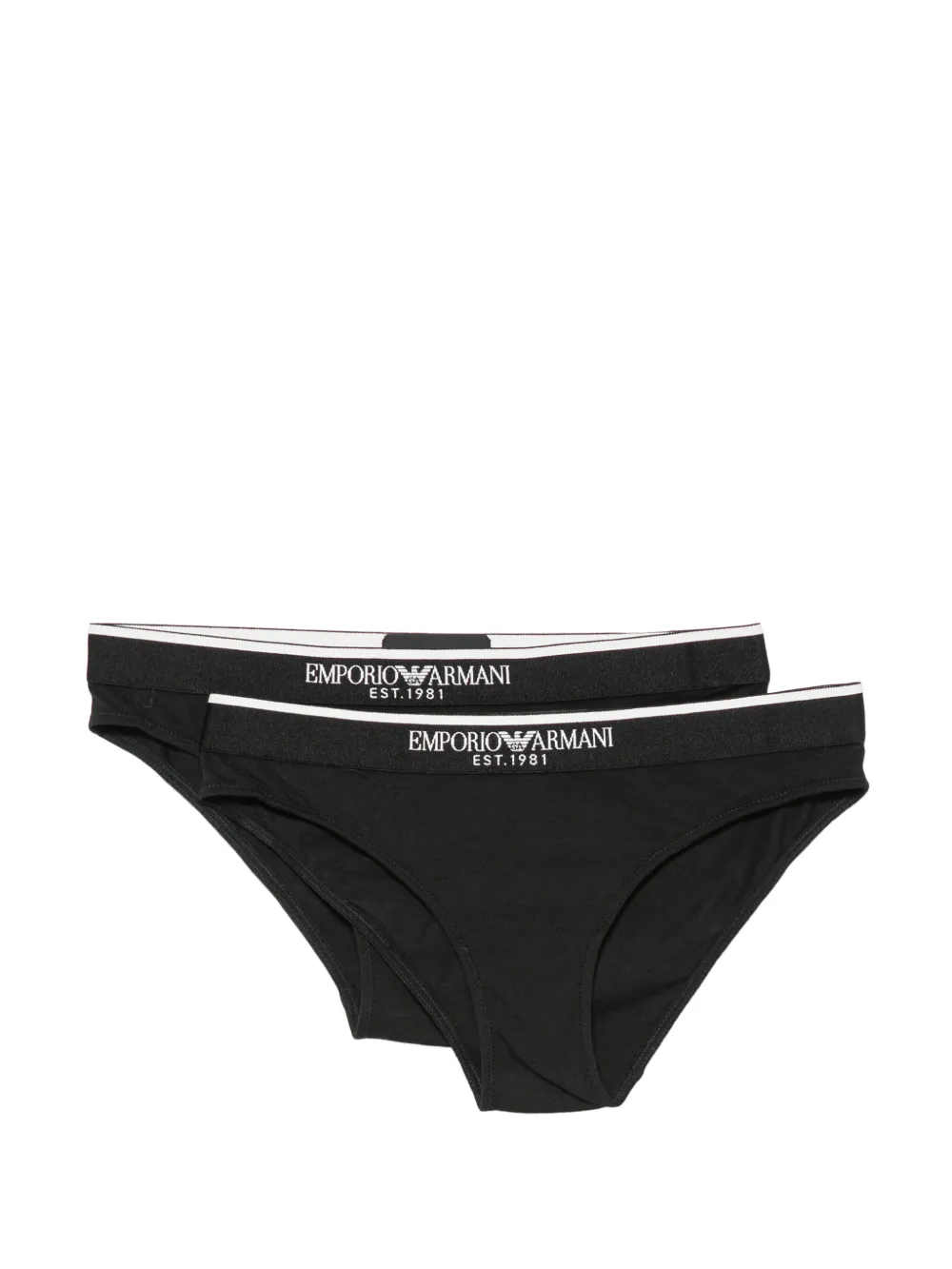 Emporio Armani logo-waistband briefs - Nero