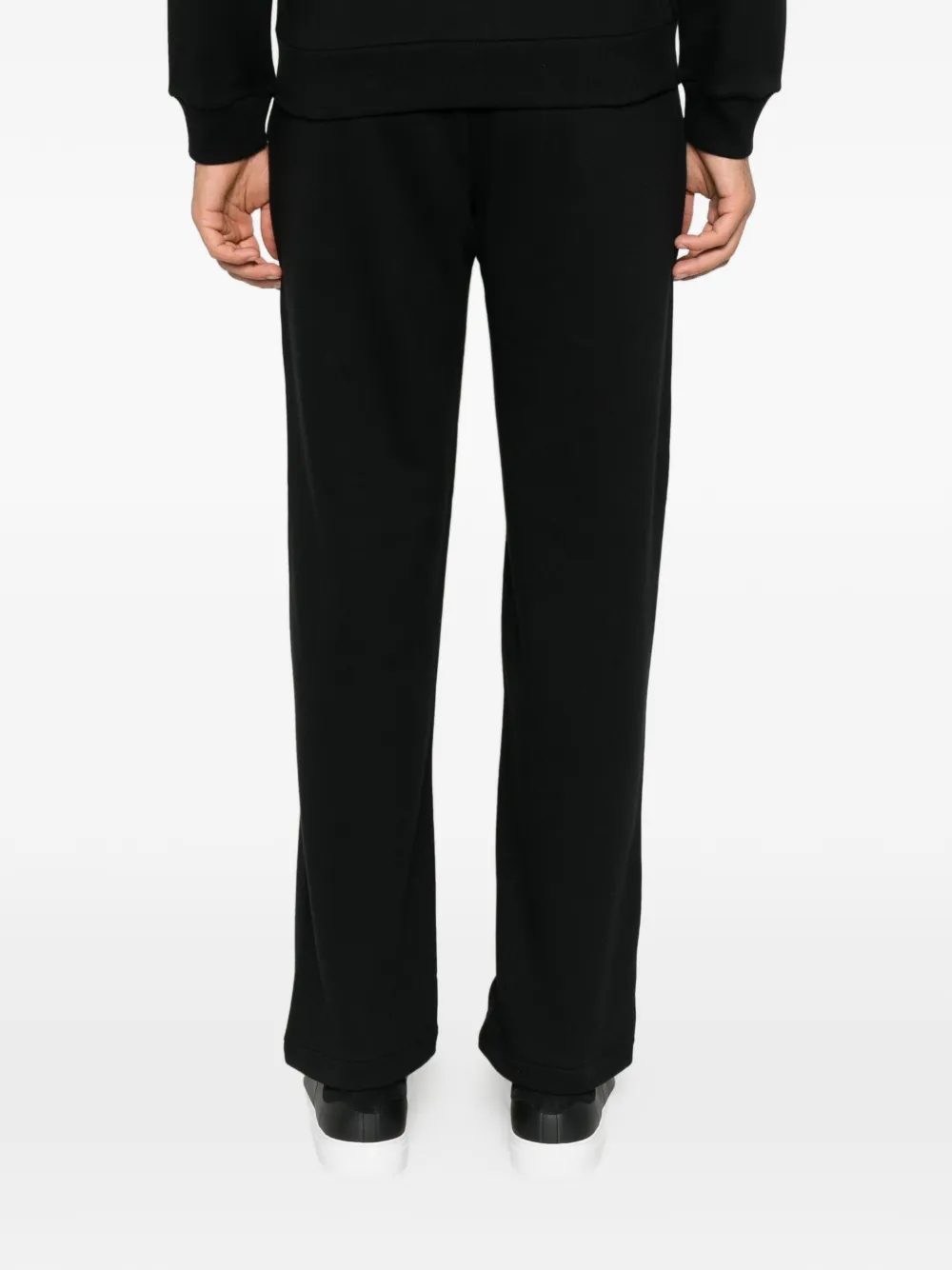 Emporio Armani logo-plaque zip-up tracksuit Zwart