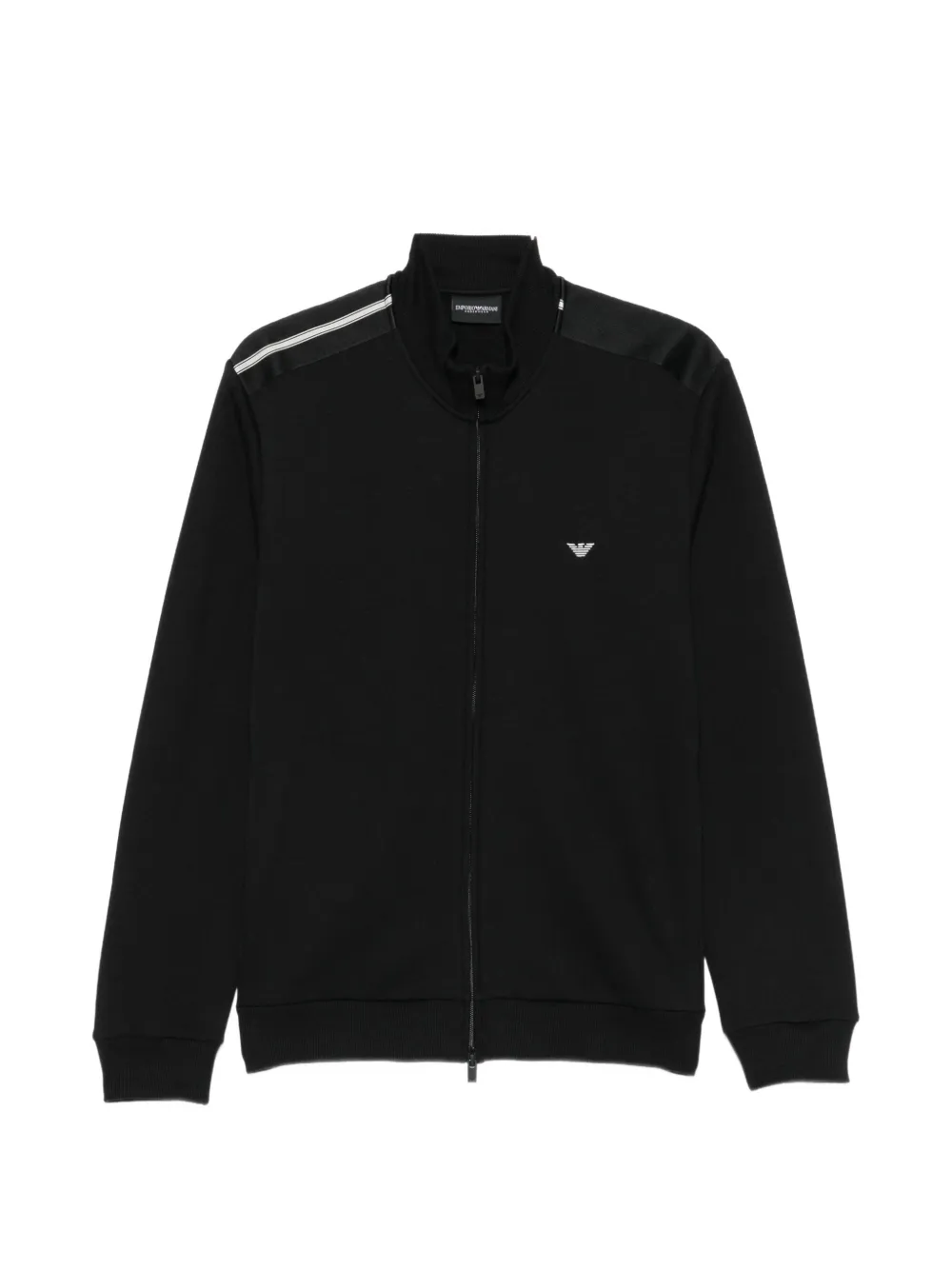 Emporio Armani logo-plaque zip-up tracksuit - Nero