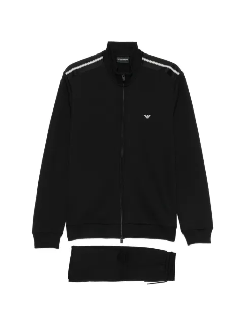 Emporio Armani logo-plaque zip-up tracksuit