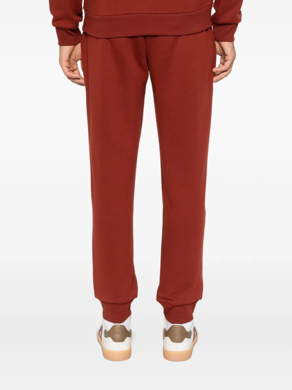 Emporio Armani logo-embroidered striped-trim tracksuit Rood