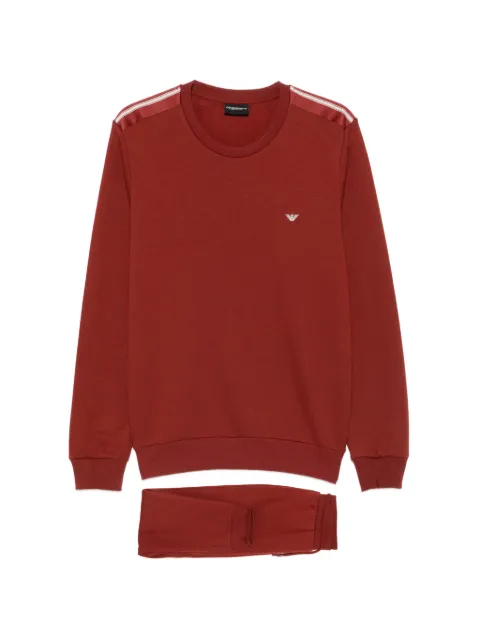 Emporio Armani Jogginganzug mit Logo-Stickerei und Streifenbesatz