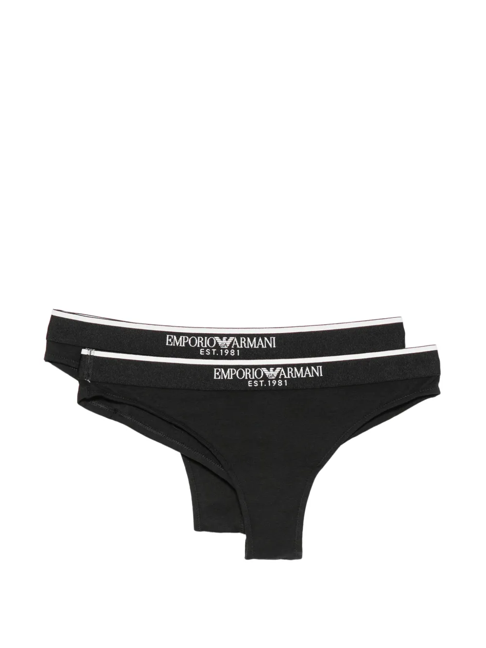 Emporio Armani logo-waistband briefs set - Nero