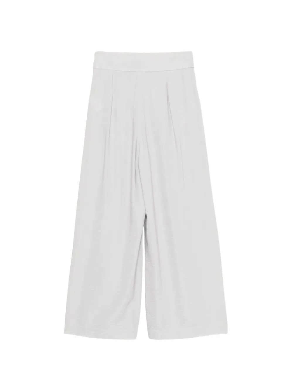 Emporio Armani Plooibroek met wijde pijpen Grijs