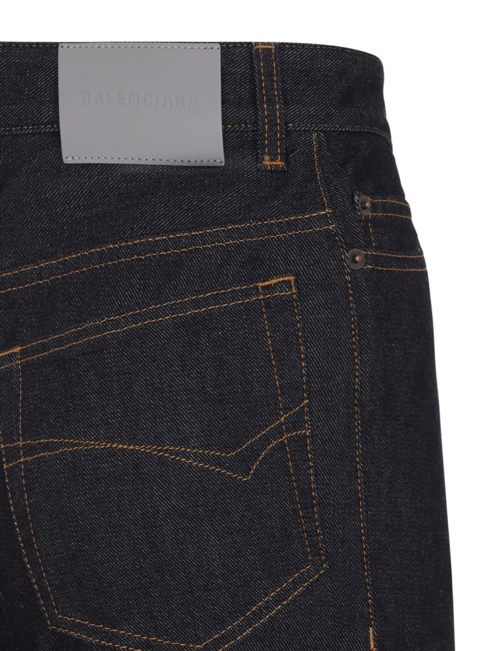 Balenciaga High-waist slim-fit jeans van ongewassen indigodenim Blauw