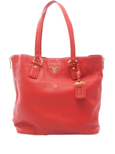 Prada Pre-Owned 2000-2010 Vitello Daino Side Zip tote bag