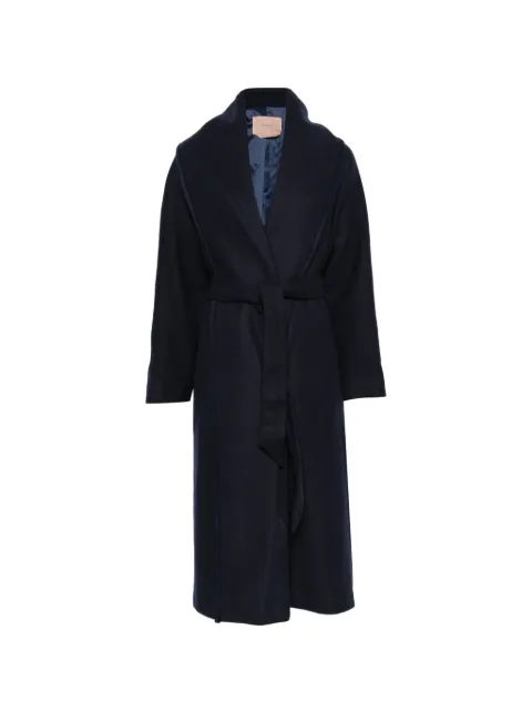 TWINSET belted shawl-collar coat