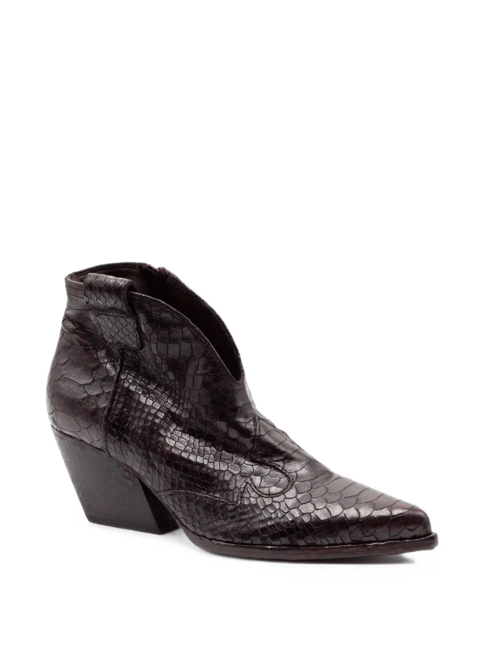 Elena Iachi reptile-print leather ankle boots Bruin
