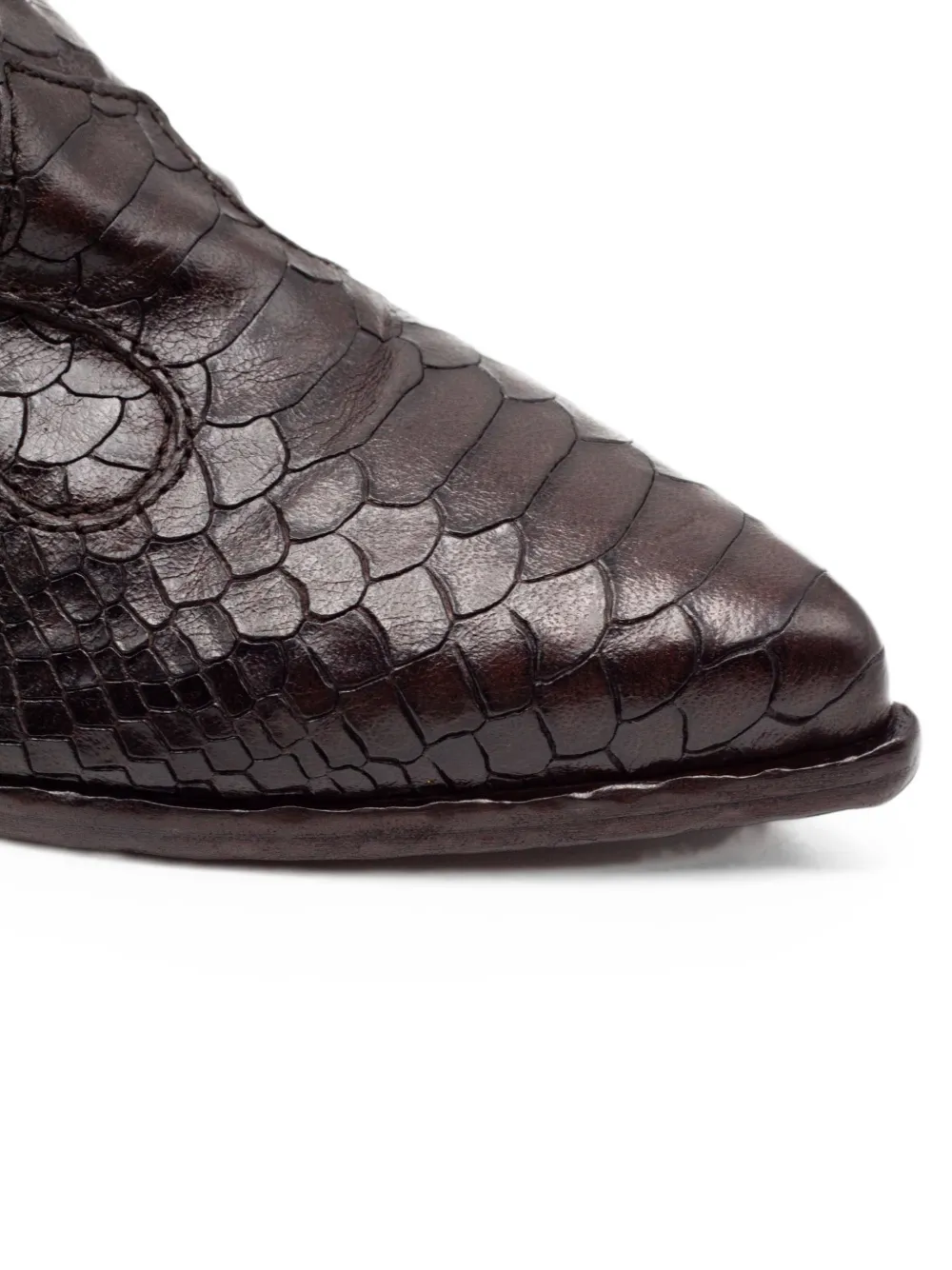 Elena Iachi reptile-print leather ankle boots Bruin