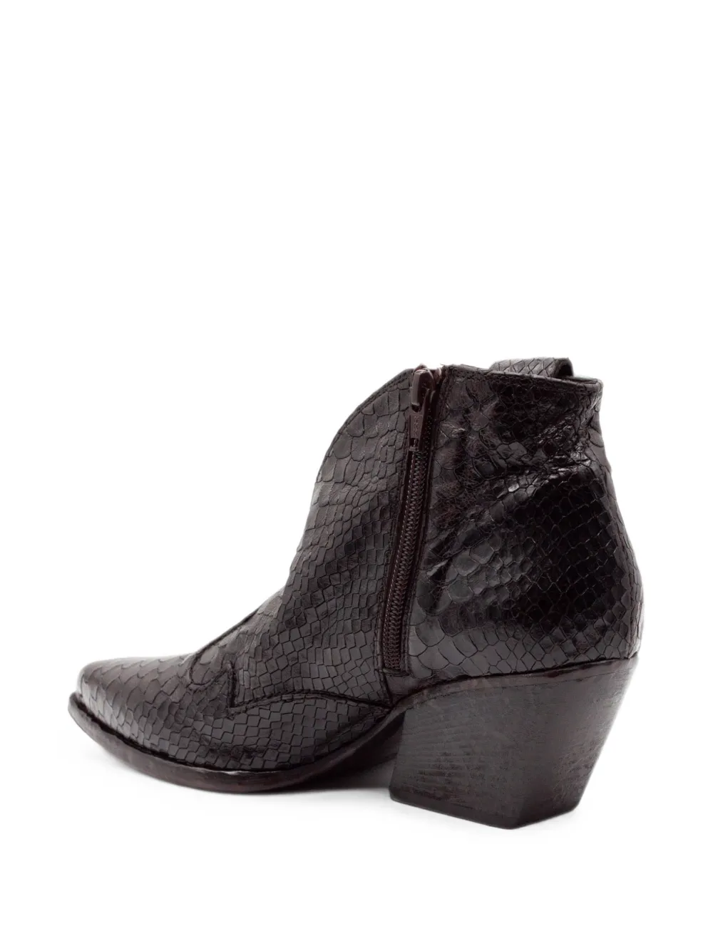 Elena Iachi reptile-print leather ankle boots Bruin