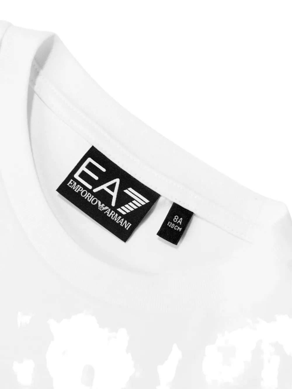 Emporio Armani Kids EA7 T-shirt met logoprint Wit
