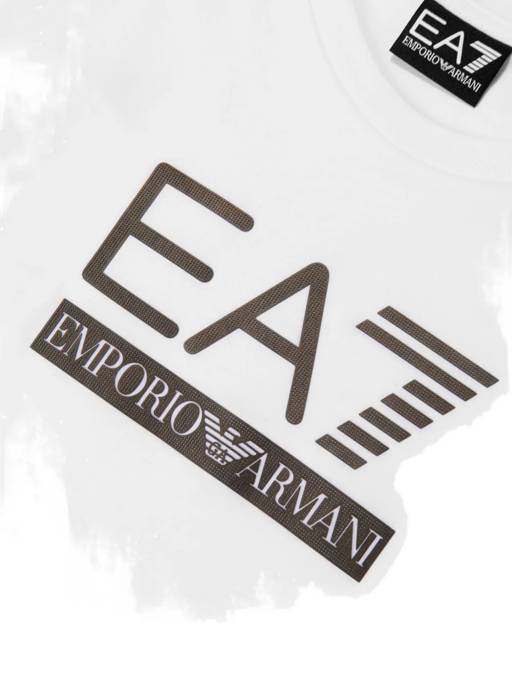 Emporio Armani Kids EA7 T-shirt met logoprint Wit