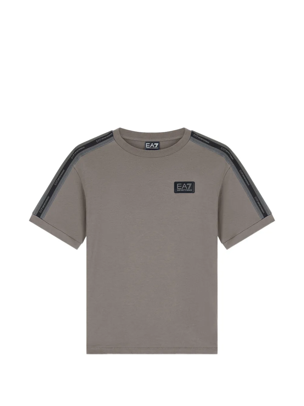 Emporio Armani Kids EA7 logo-patch tape-detail T-shirt - Grigio